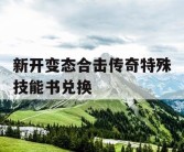 新开变态合击传奇特殊技能书兑换