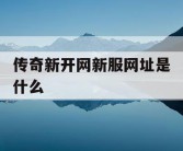 传奇新开网新服网址是什么