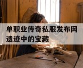 单职业传奇私服发布网遗迹中的宝藏