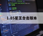 1.85星王合击版本