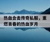 热血合击传奇私服，重燃青春的热血岁月