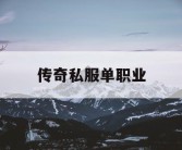 传奇私服单职业