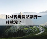 找sf传奇网站刚开一秒就没了