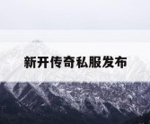 新开传奇私服发布