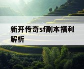 新开传奇sf副本福利解析