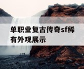 单职业复古传奇sf稀有外观展示