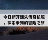 今日新开迷失传奇私服，探索未知的冒险之旅