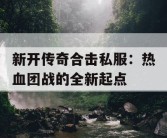 新开传奇合击私服：热血团战的全新起点