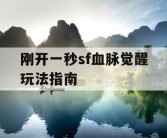 刚开一秒sf血脉觉醒玩法指南