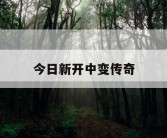 今日新开中变传奇