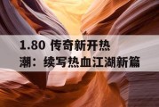 1.80 传奇新开热潮：续写热血江湖新篇