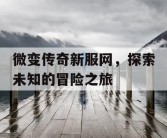 微变传奇新服网，探索未知的冒险之旅