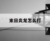 末日炎龙怎么打