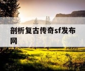 剖析复古传奇sf发布网