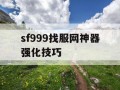 sf999找服网神器强化技巧