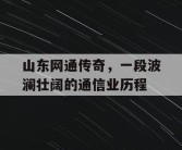 山东网通传奇，一段波澜壮阔的通信业历程
