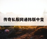 传奇私服网通韩版中变