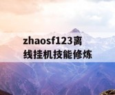 zhaosf123离线挂机技能修炼