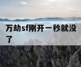 万劫sf刚开一秒就没了