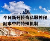 今日新开传奇私服神秘副本中的特殊机制
