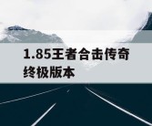 1.85王者合击传奇终极版本