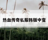 热血传奇私服韩版中变