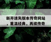 新开迷失版本传奇网站，重温经典，再续传奇