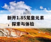 新开1.85龙皇元素，探索与体验