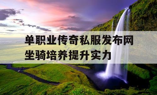 单职业传奇私服发布网坐骑培养提升实力