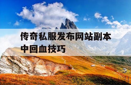 传奇私服发布网站副本中回血技巧