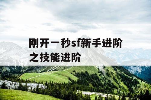 刚开一秒sf新手进阶之技能进阶